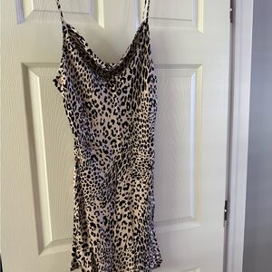 Leopard Print Slip Dress